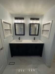 New Bathroom with His and Her Sinks